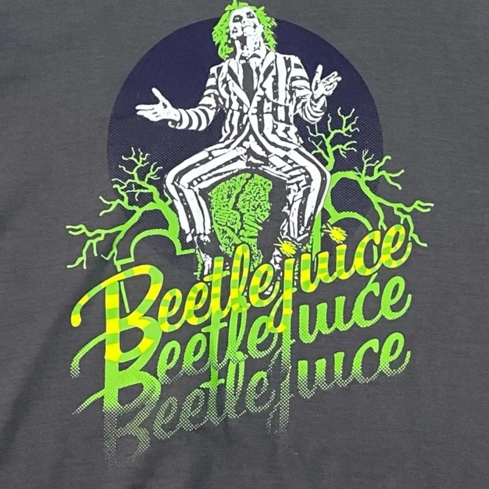 Beetlejuice Beetlejuice Beetlejuice Sweatshirt Licensed Merch Oversized Small Gray - Image 4