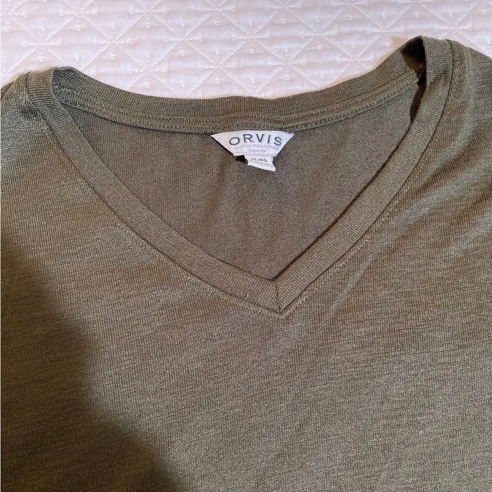 Orvis olive green sleeveless top - Image 2