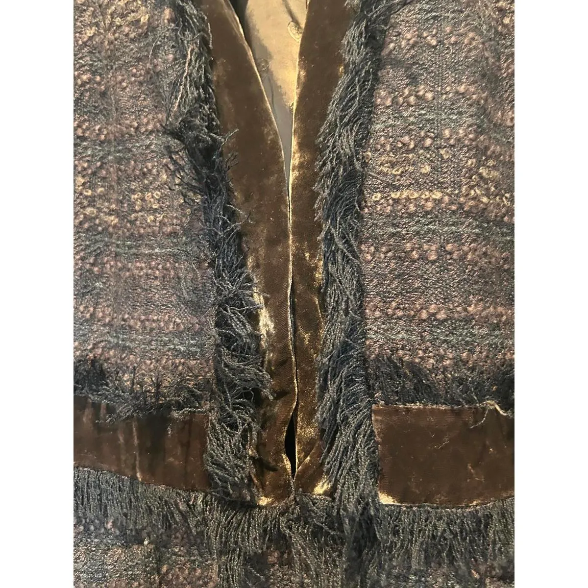Tory Burch Tweed Jacket with Velvet Accents - Image 2