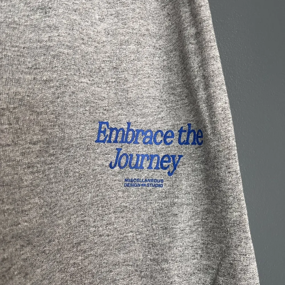 EMBRACE THE JOURNEY Misc. Unisex Grey Sweatpants Joggers Adult Sz M NWOT Gray Size M - Image 2