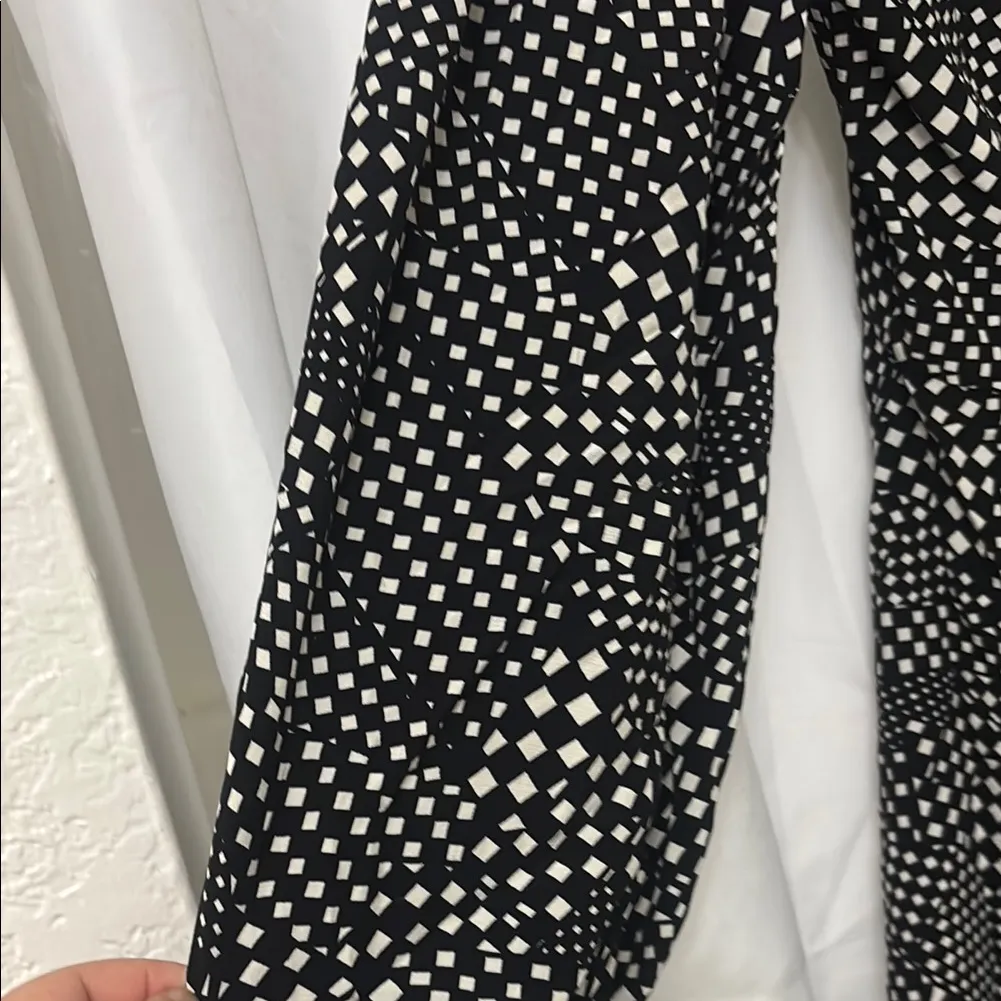 Whimsy + Row Black and White Sheath Dress with Bishop Sleeves - Image 5