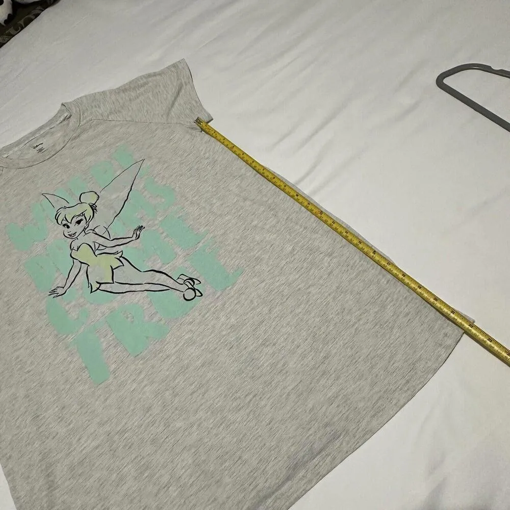 Disney Tinker Bell Where Dreams Come True PJ Pajama Sleep Shirt Top Sz L/XL - Image 6