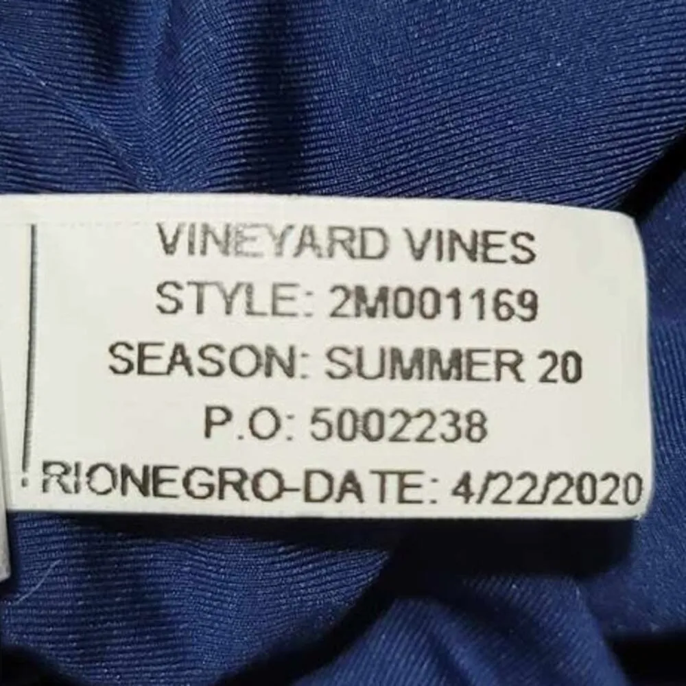 Vineyard Vines Stingray Smocked Bikini Swim Bottom Deep Bay Blue V2 Small - Image 7