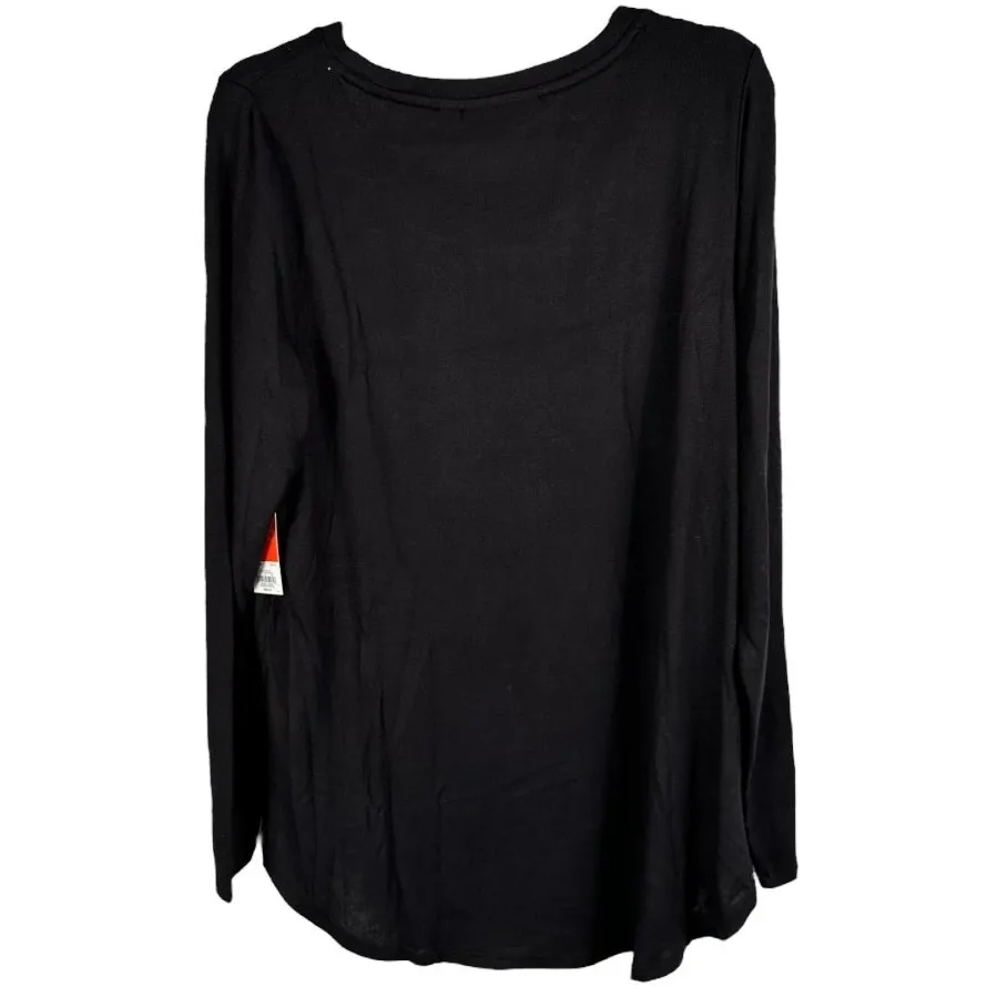 Evri Black With Bright Multicolor HOLIYAY Graphic Top Size 0X - Image 2