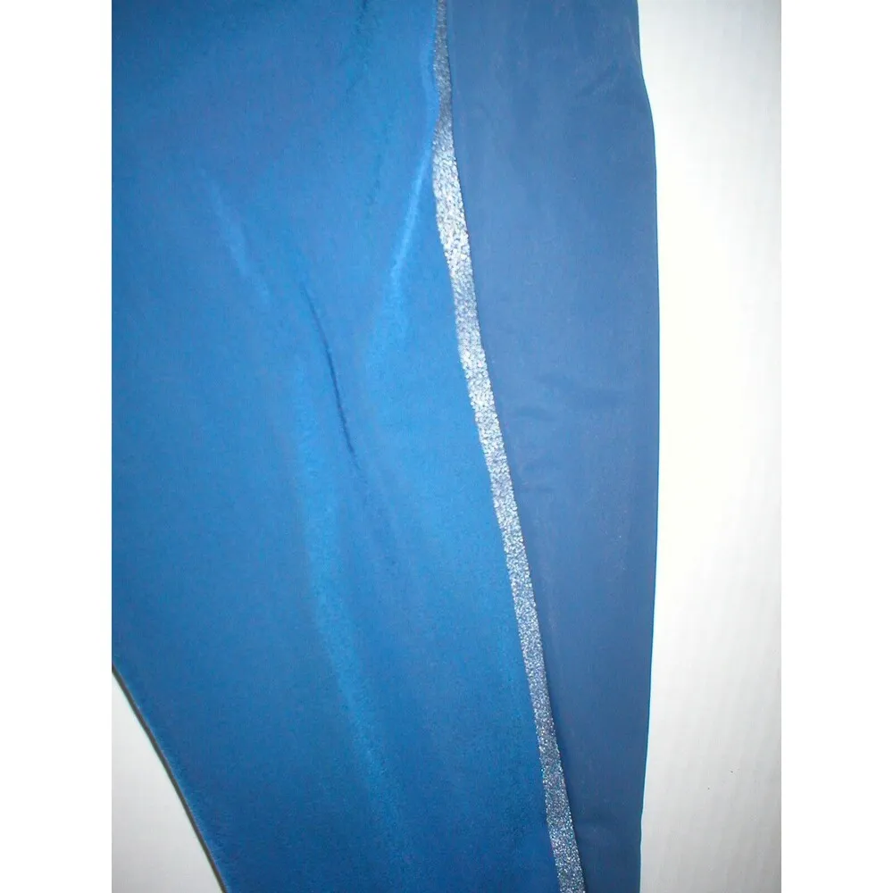 NWT Womens New Leggings Adidas S Blue Lined Climaheat Run Warm Leg Zippers Refle - Image 9