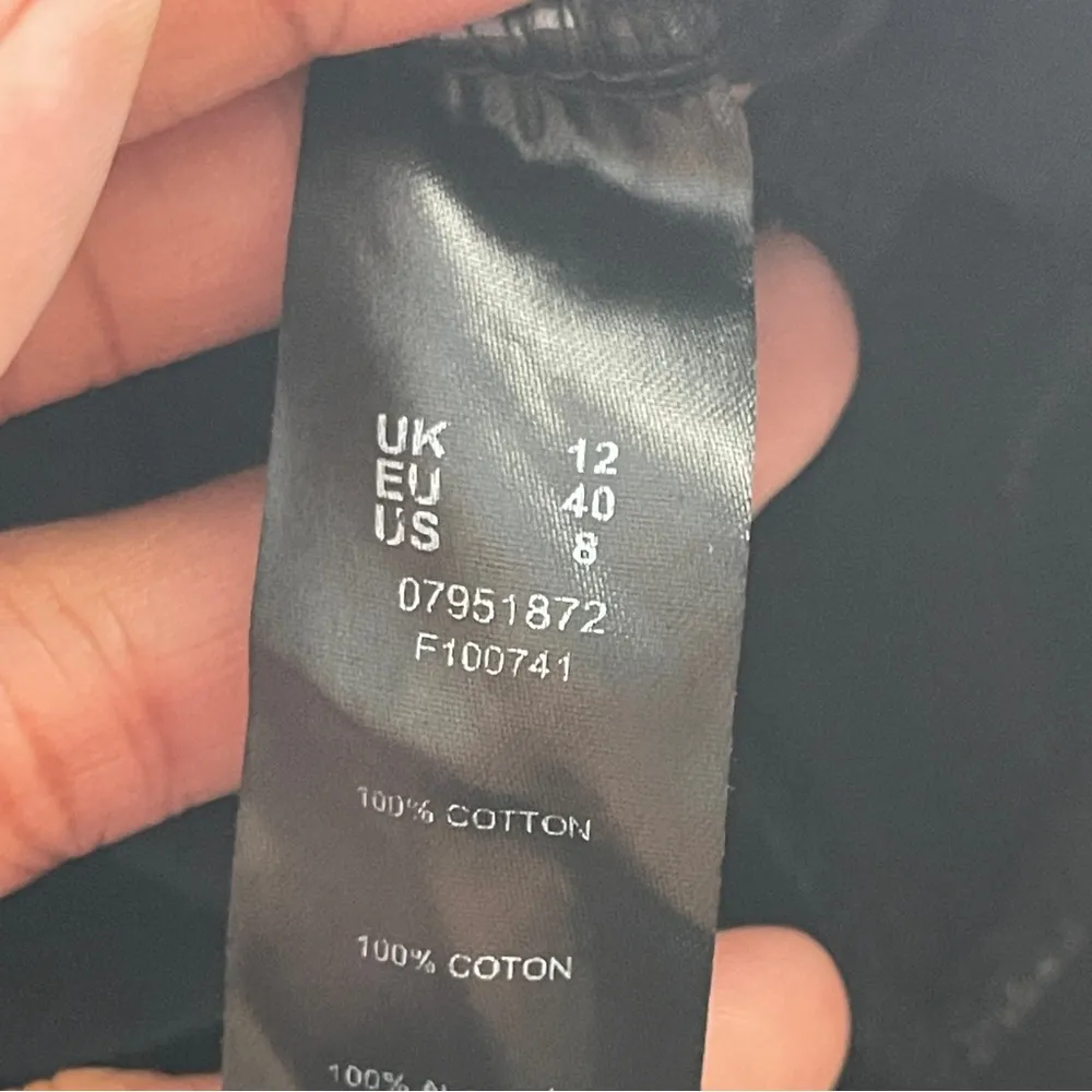 ASOS  | Black Ruffle Tie Spaghetti Strap Mini Dress Sz 8 - Image 9