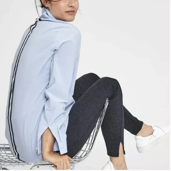 ATHLETA Button Down Shirt Marinwood Stripe Merry Peri W1707 Sz S - Image 2