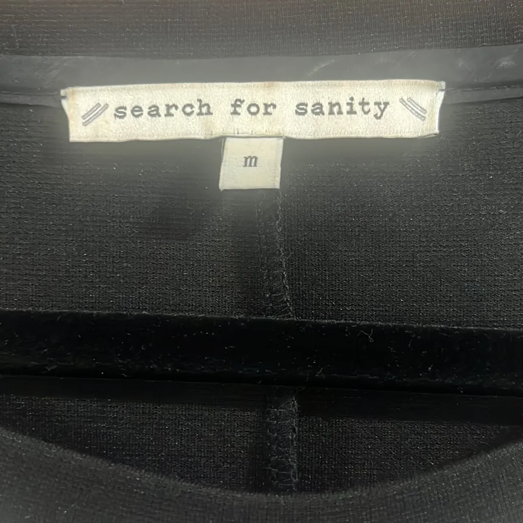NWOT Search for Sanity Sweater Black Size M - Image 3