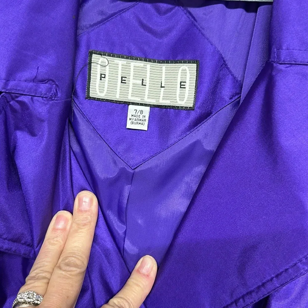 Vintage 80s Otello Pelle Derp Purple Raincoat - Image 7