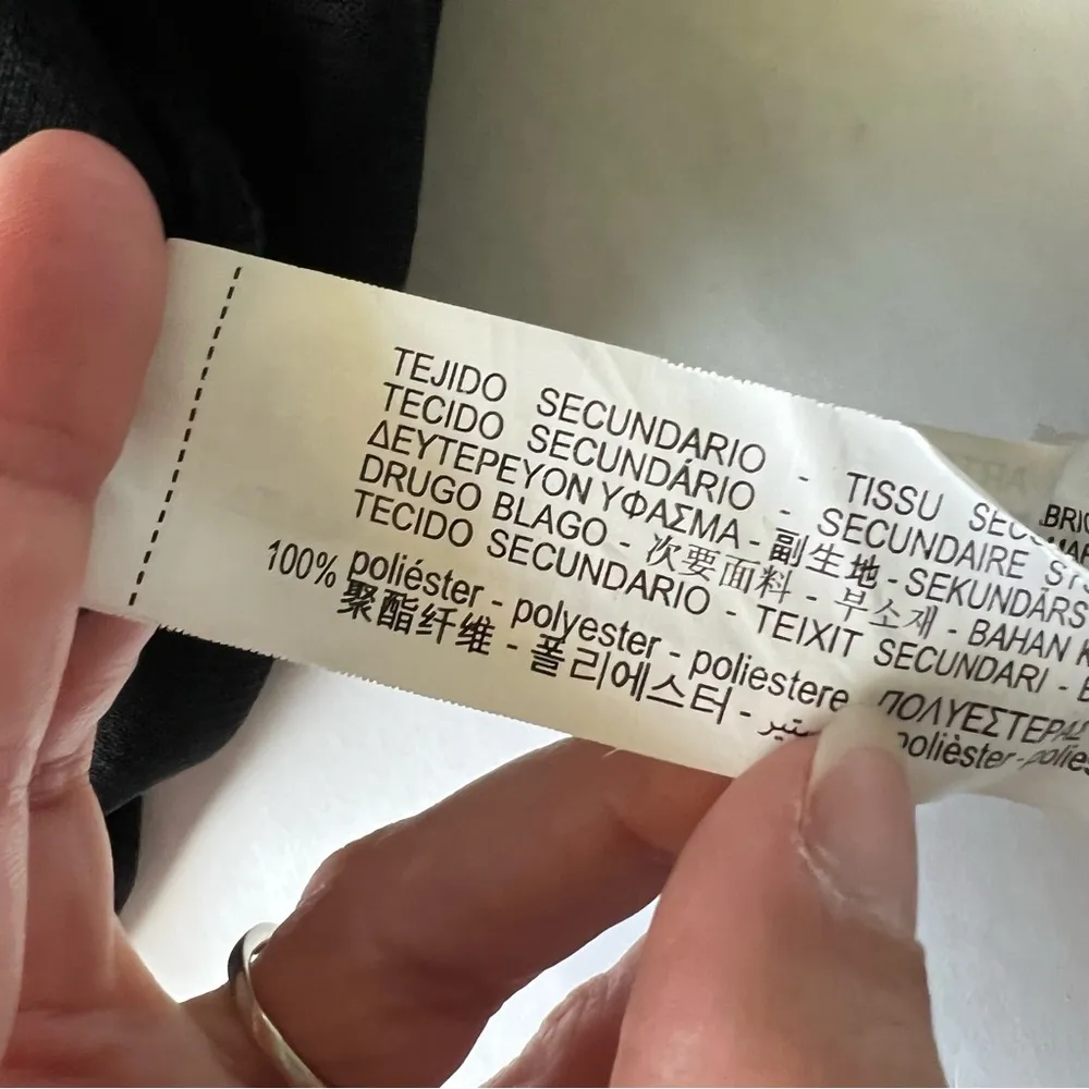 organza Puff sleeve ribbed ruched bodysuit Black medium - Image 11