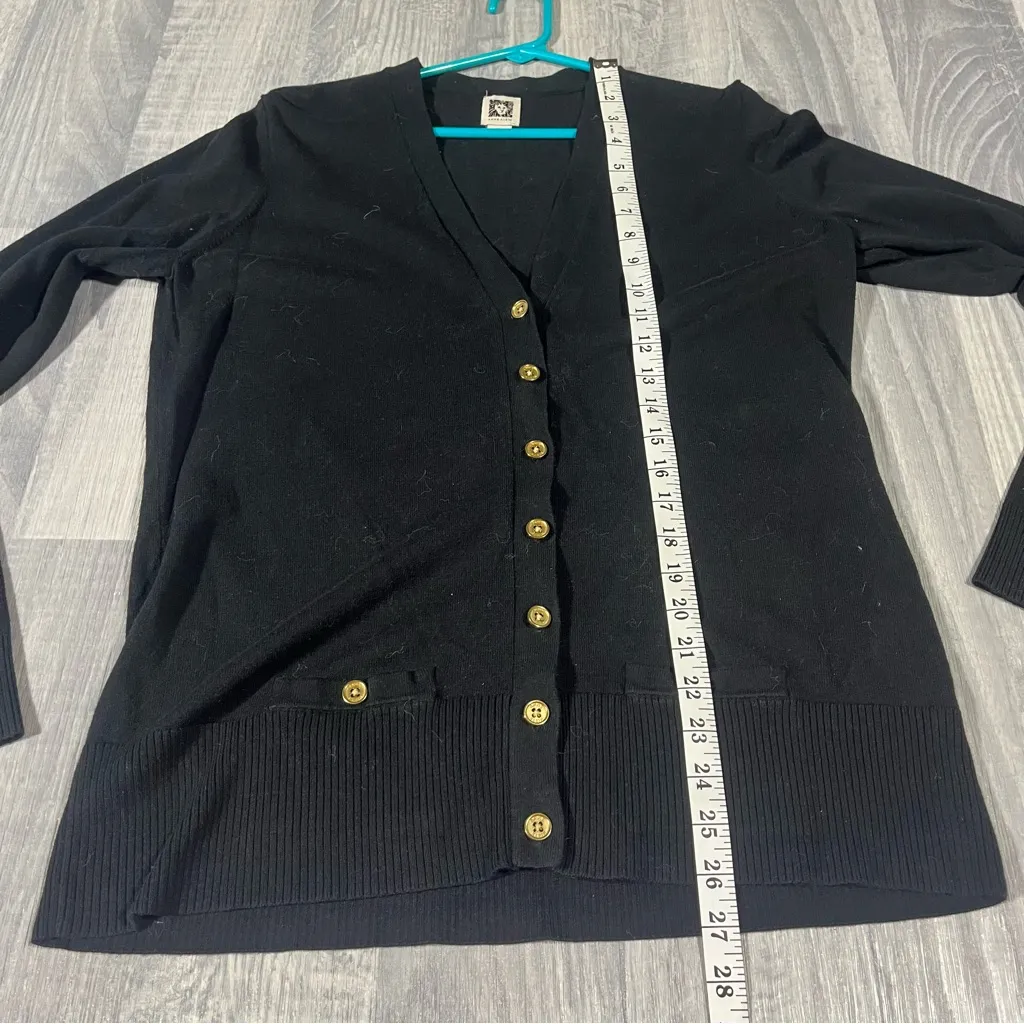 Anne Klein Black Cardigan with Gold Buttons - Image 3