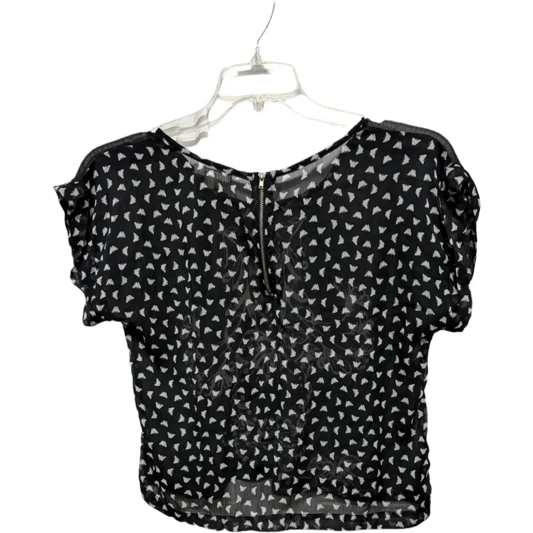 Love,Fire Sheer Butterfly Floral Exposed Zipper Black White Fairy Boho Small - Image 4
