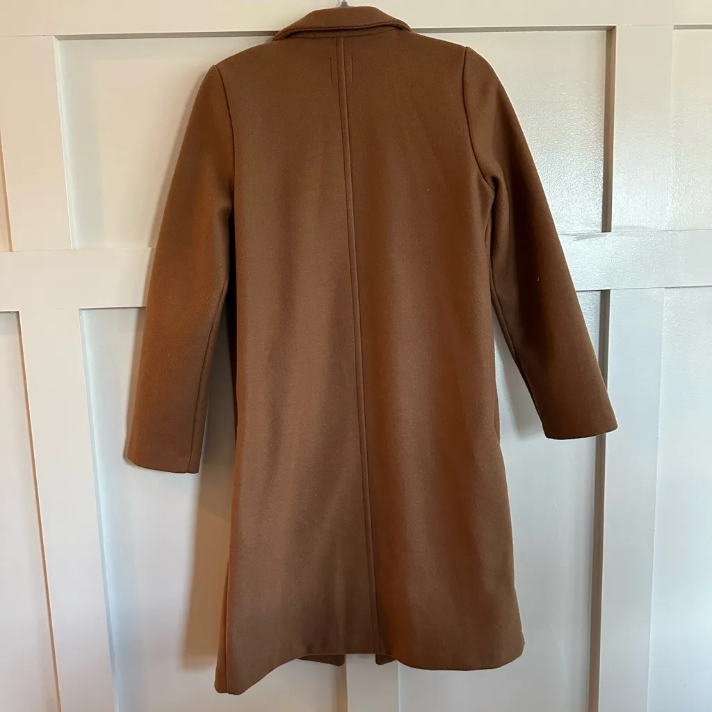 ZARA  Camel Brown Long Coat - Image 7