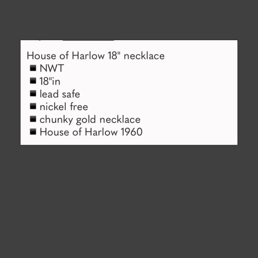 House of Harlow 18"necklace Gold - Image 6