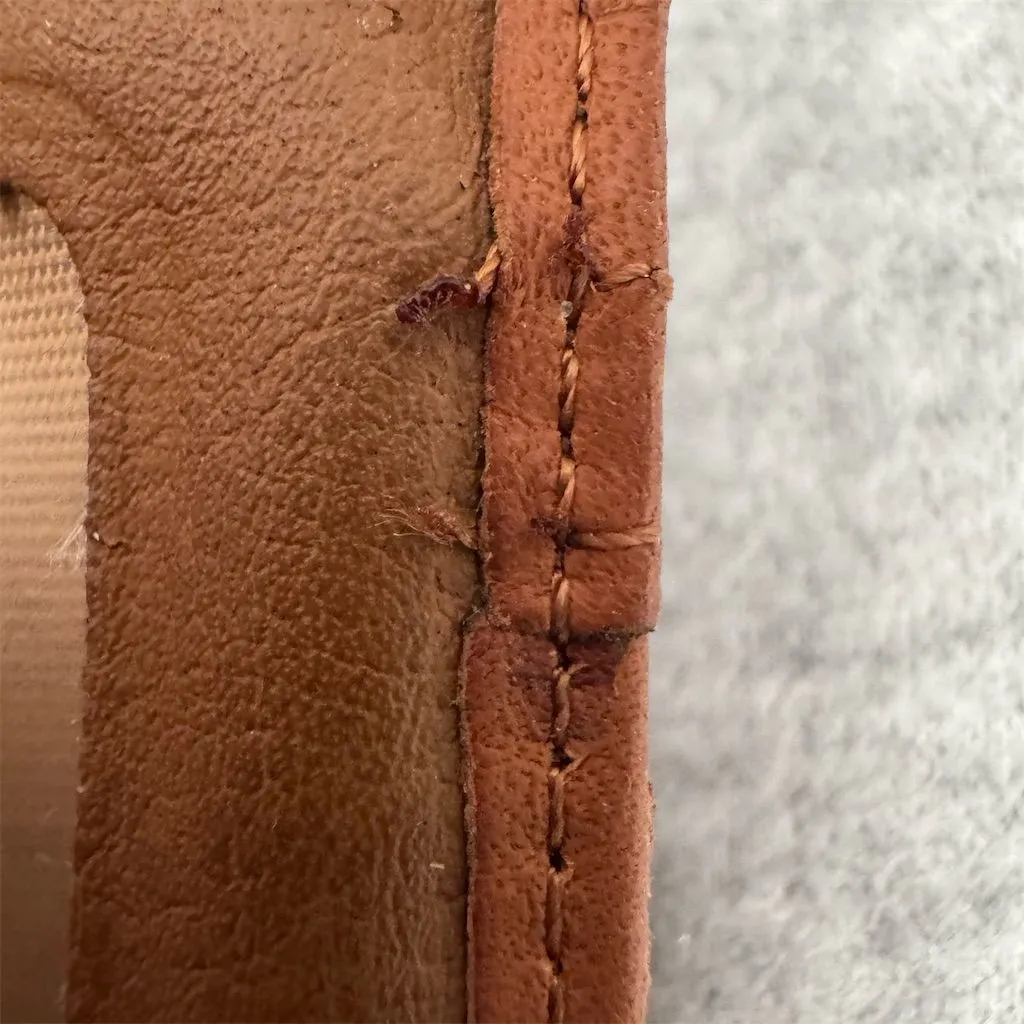 Vintage Rolfs Women's Brown Leather Wallet Floral Embossed Checkbook - Image 9