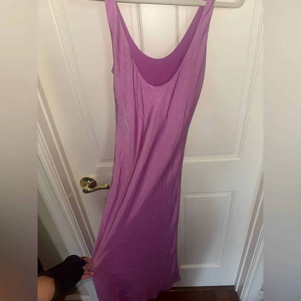 Elegant pink-Purple Sleeveless Dress - Image 4