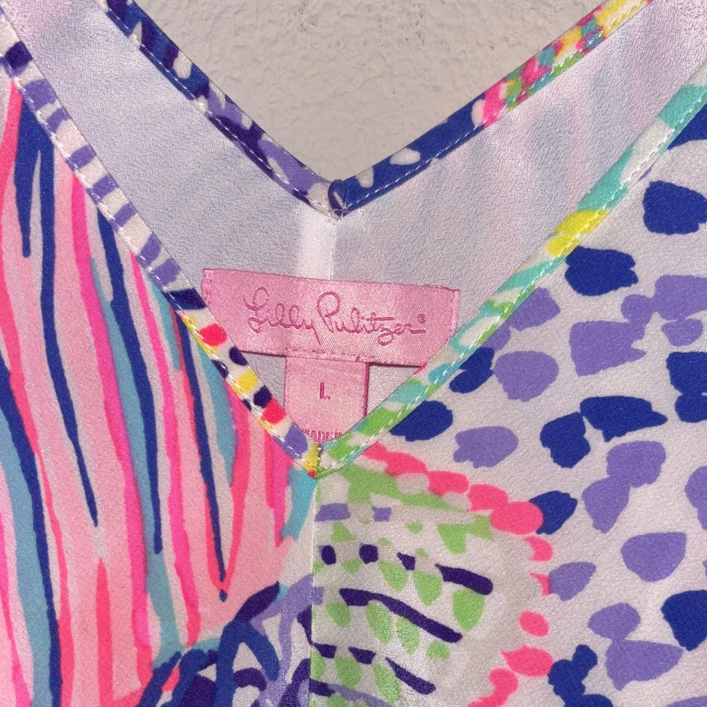 Lilly Pulitzer Clara Asymmetrical Handkerchief Dress in Roar‎ Of The Sea - Image 6