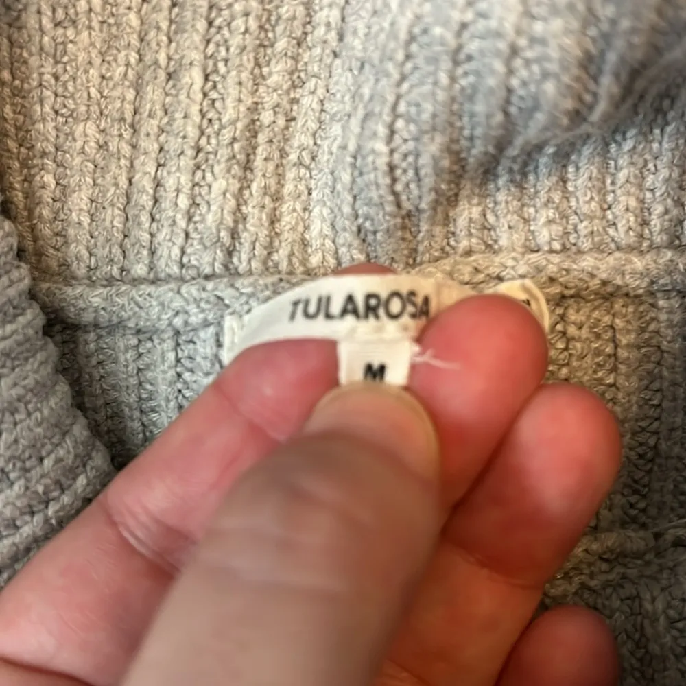 Tularosa Ribbed Turtleneck Sweater Gray Size Medium - Image 6