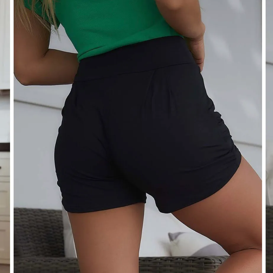 Simple Addiction Grey Floral Perfect Blooms High Waist Harem Shorts Gray - Image 7