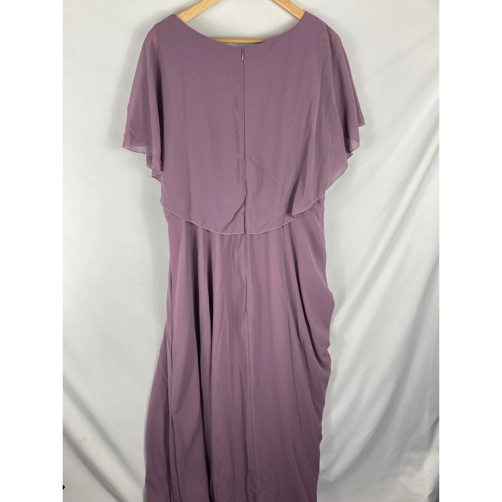 NWT Shein Curve Purple Lace Detail Maxi Bridesmaid Dress Size 4XL - Image 4