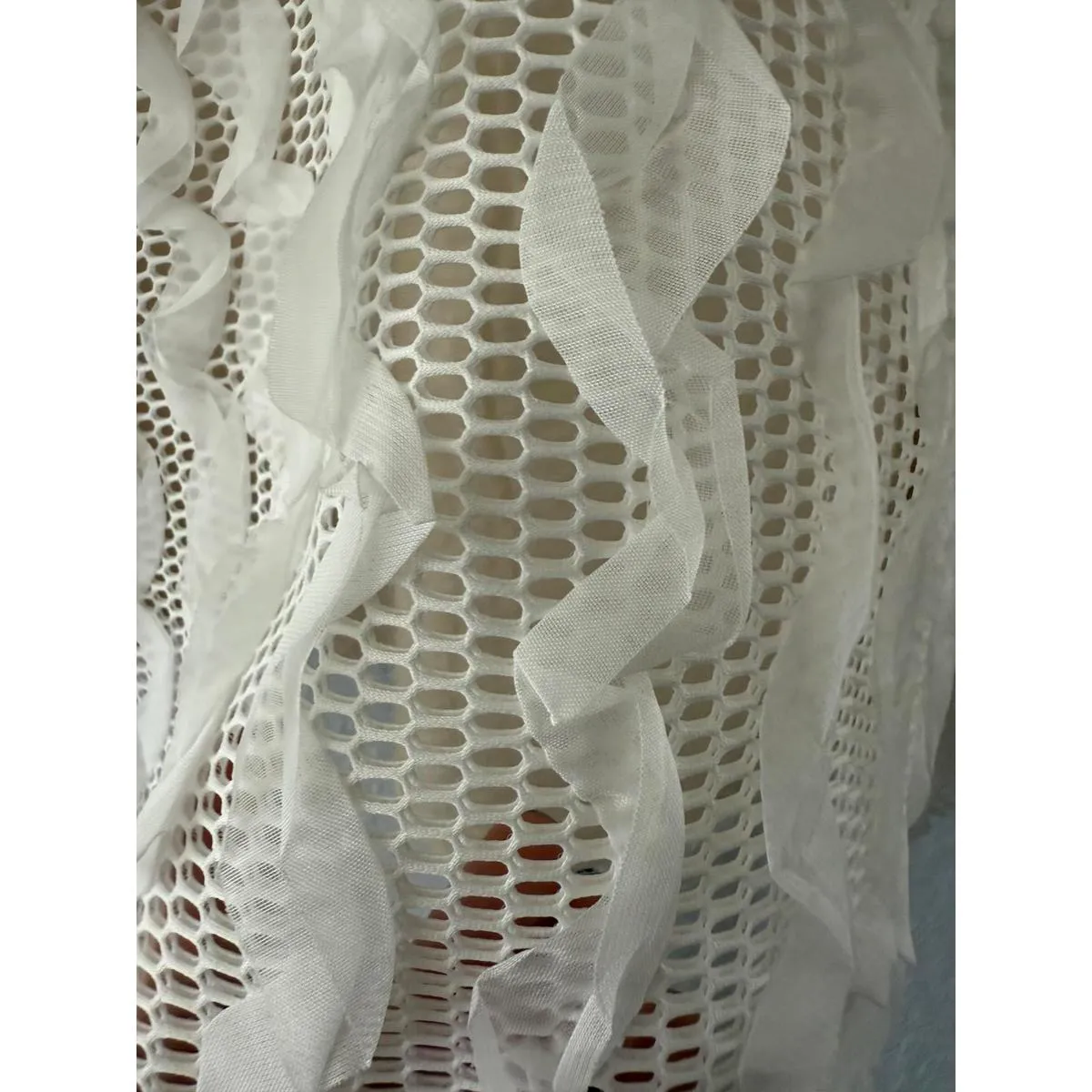 Anthropologie Endless Rose Textured Mesh Ruffle Skirt - Image 3