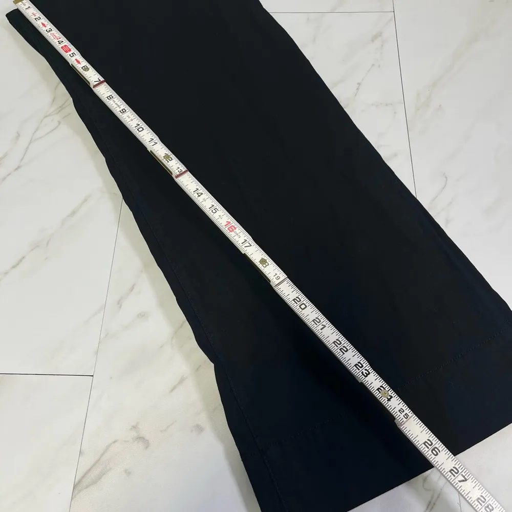 Anthropologie High Waisted Black Double Button Linen Viscose  Fit & Flare Sz 28 - Image 10