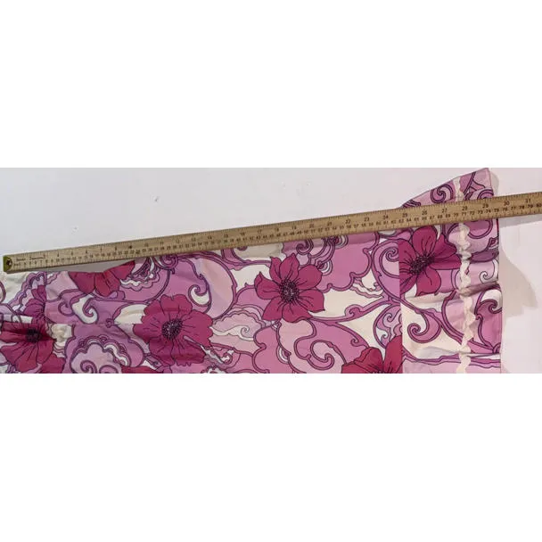 Tibi VINTAGE Preppy Pink Y2K Halter Abstract Floral Sleeveless Mini Dress Size 4 - Image 7