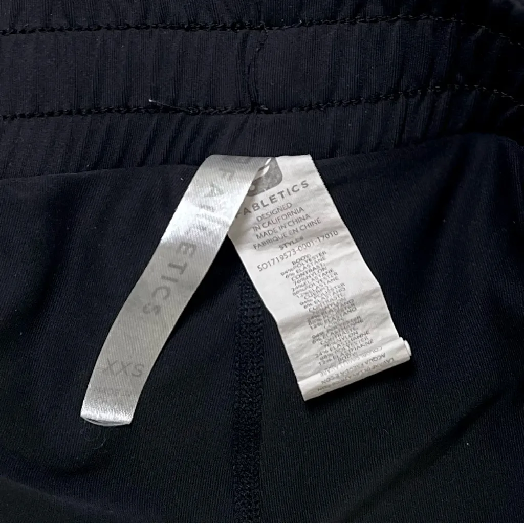 Fabletics Black Athletic Short with Sheer Accent in Size XXS (Back View) - Image 7