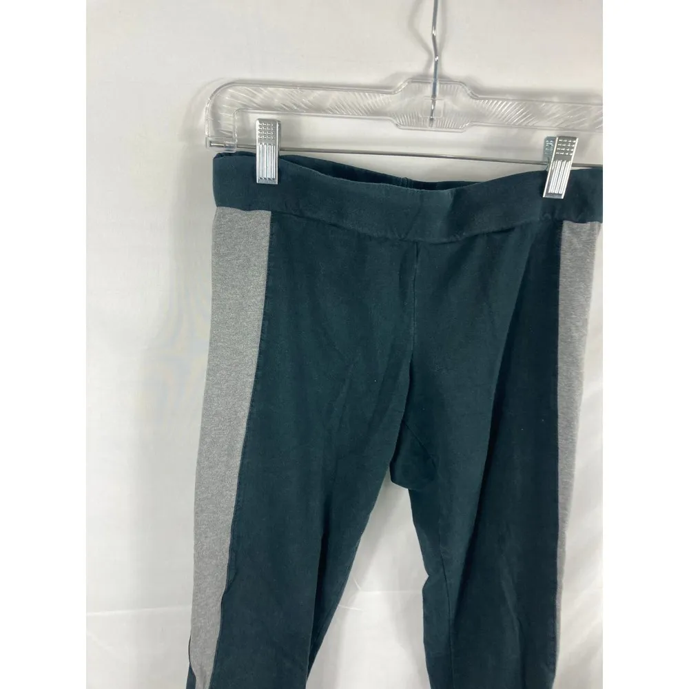 Aerie Black and Grey Stripe Leggings Medium - Image 3