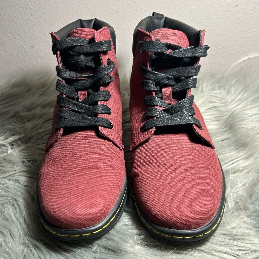 Dr. Martens Womens Maelly Padded Collar Burgundy High-Top Sneakers Size 9 - Image 4