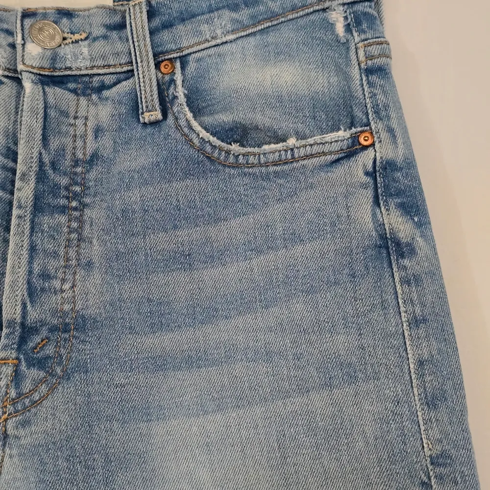 Mother Seperior The Tomcat High Rise Button Fly Straight Leg Ankle Jeans Size 26 Blue - Image 5