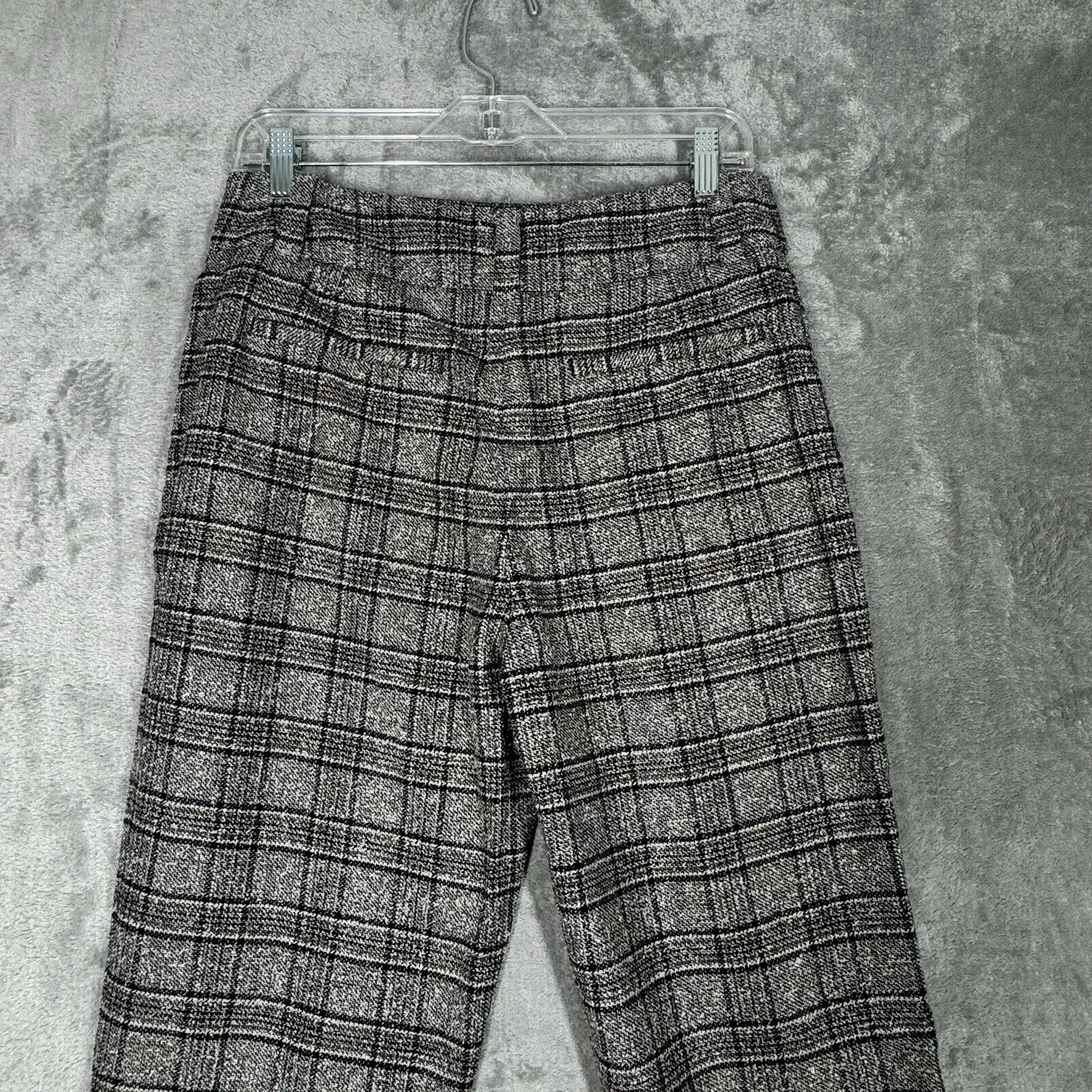 Reiss Pants Womens 6 Gray Black Arya Checkered Trouser‎ Italian Fabric Business - Image 5