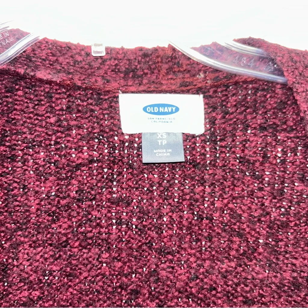 Old Navy Burgundy Duster Cardigan Women’s XS - Image 2