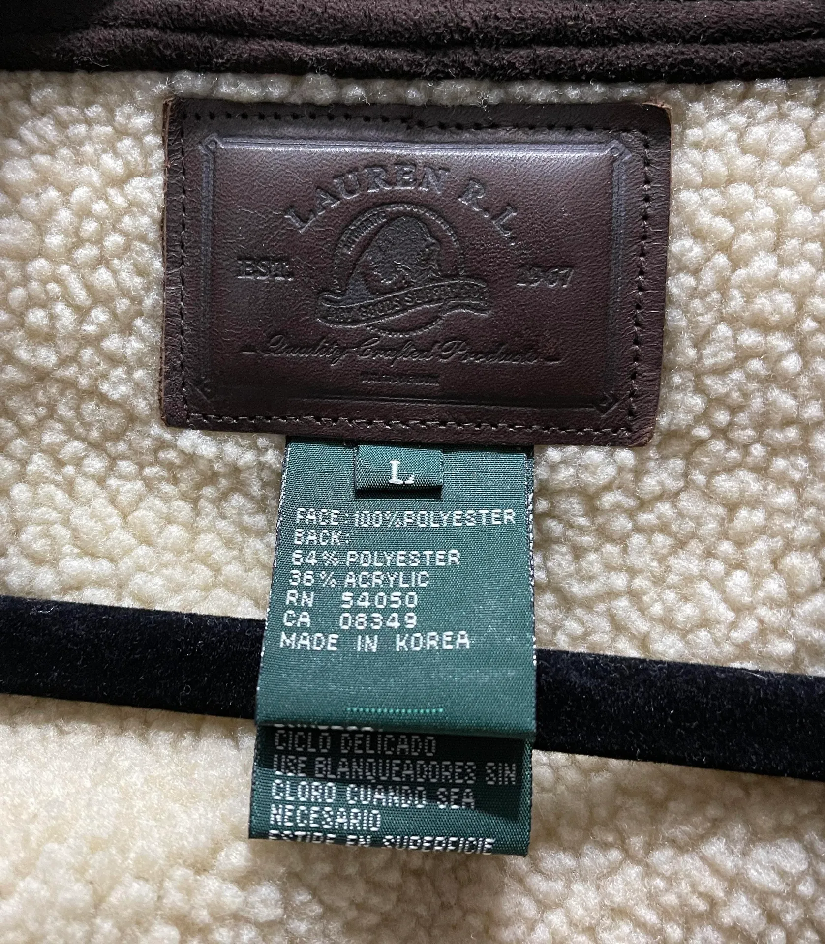 brown suede Sherpa vest - Image 5