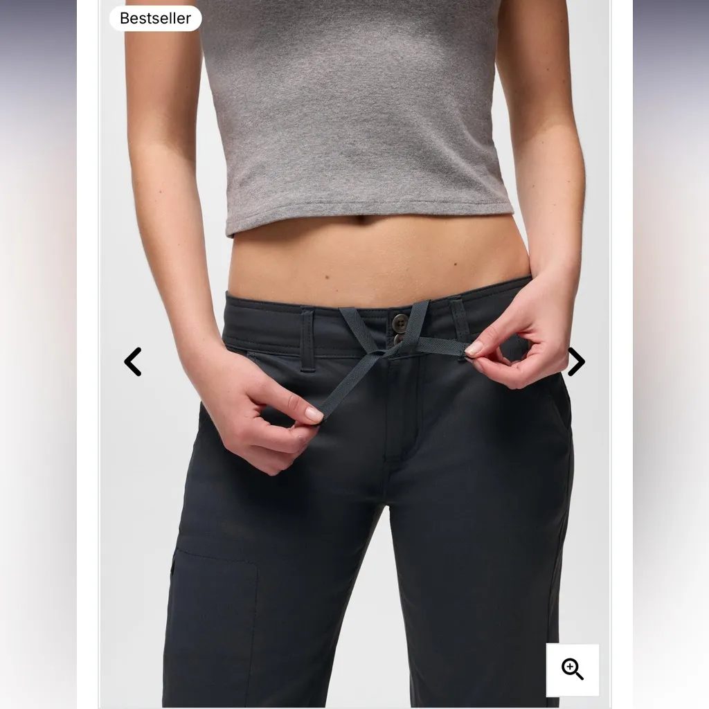 PrAna Women's 6 Halle Convertible Nylon Stretch Gray Hiking Pants Gorpcore - Image 5