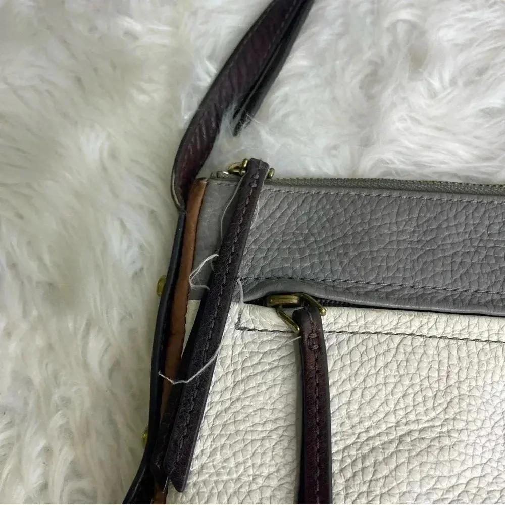 Fossil Jenna Color Block Leather CrossBody Purse Messenger Bag - Image 10