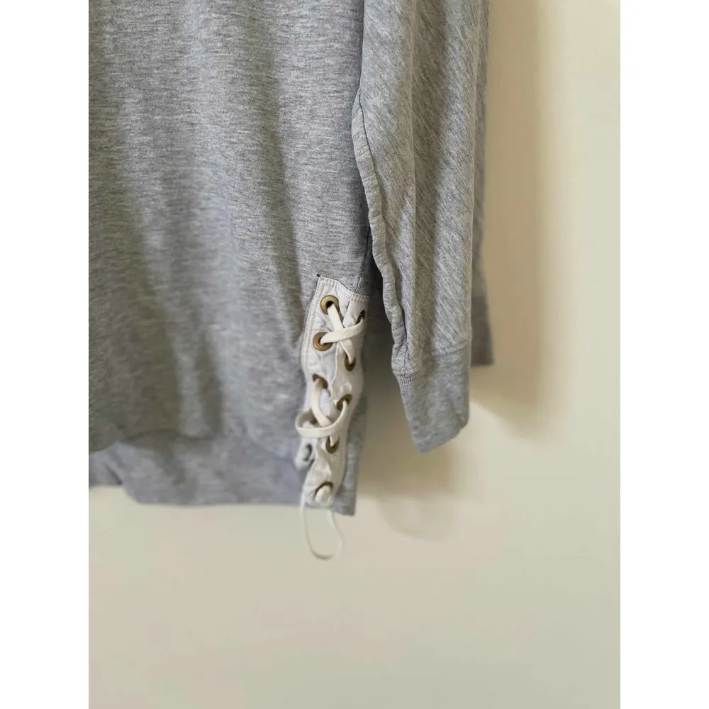 J. Crew Elastic Rope Pullover Long Sleeve Shirt Gray Size Medium - Image 3