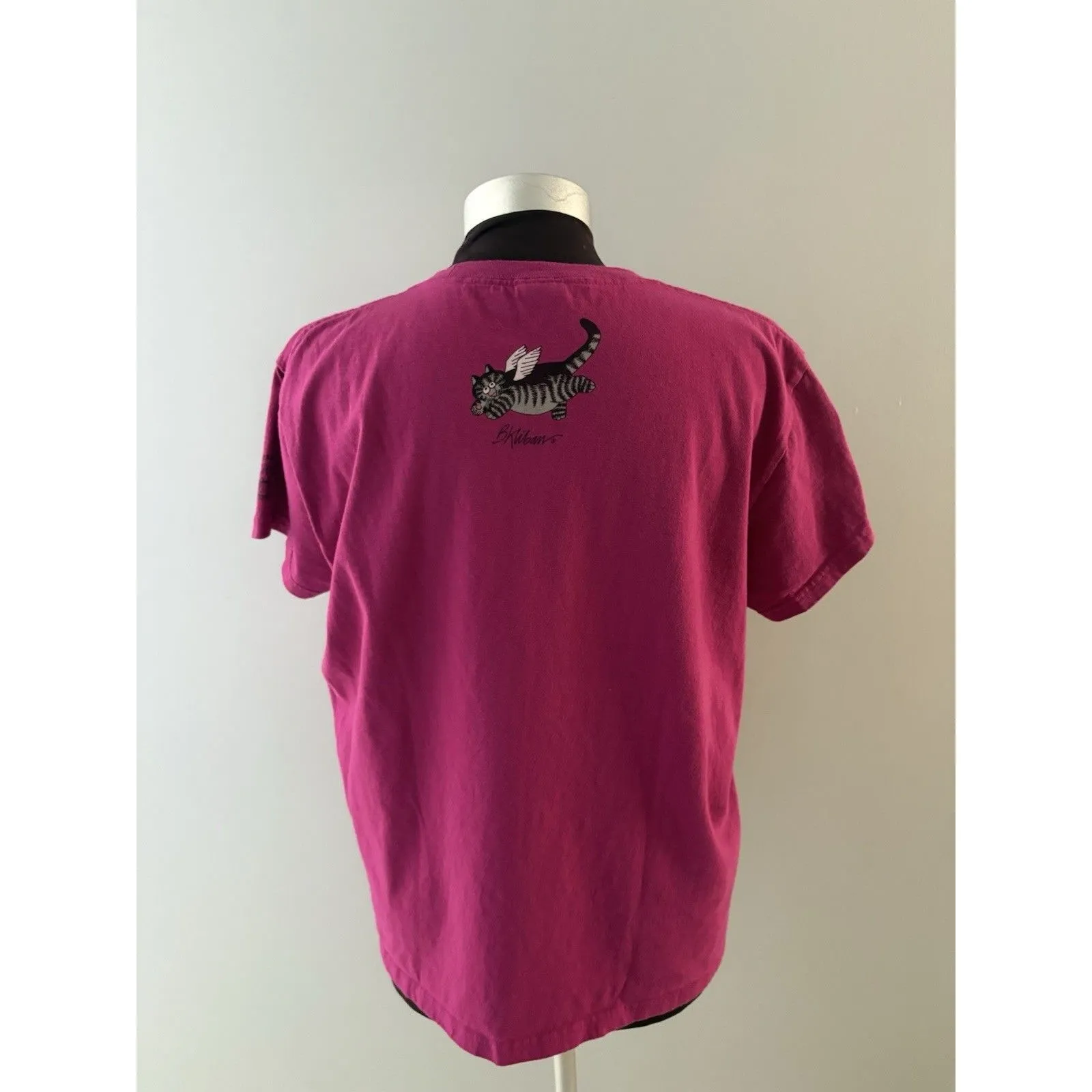 Crazy Shirts Shirt Size XL Magenta Pink Dancing Cats Fun Angel Forest - Image 8