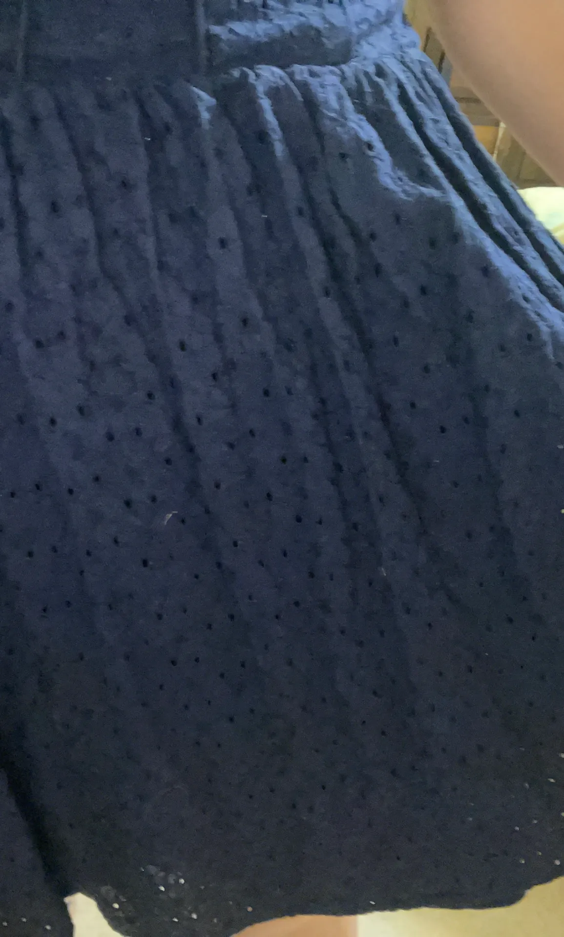 My Michelle Navy Lace Strapless Dress - Image 3