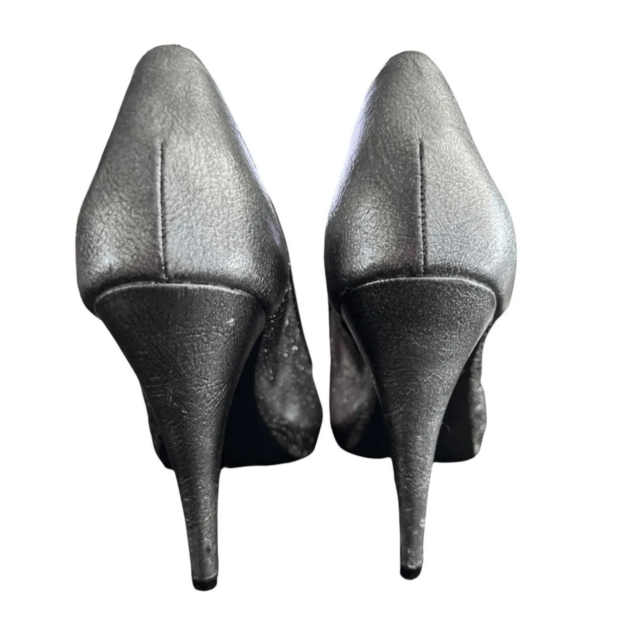 Style & Co. Heels Women Silver Pewter Peep Toe Naveah Mesh Elegant Size US 9.5 - Image 5