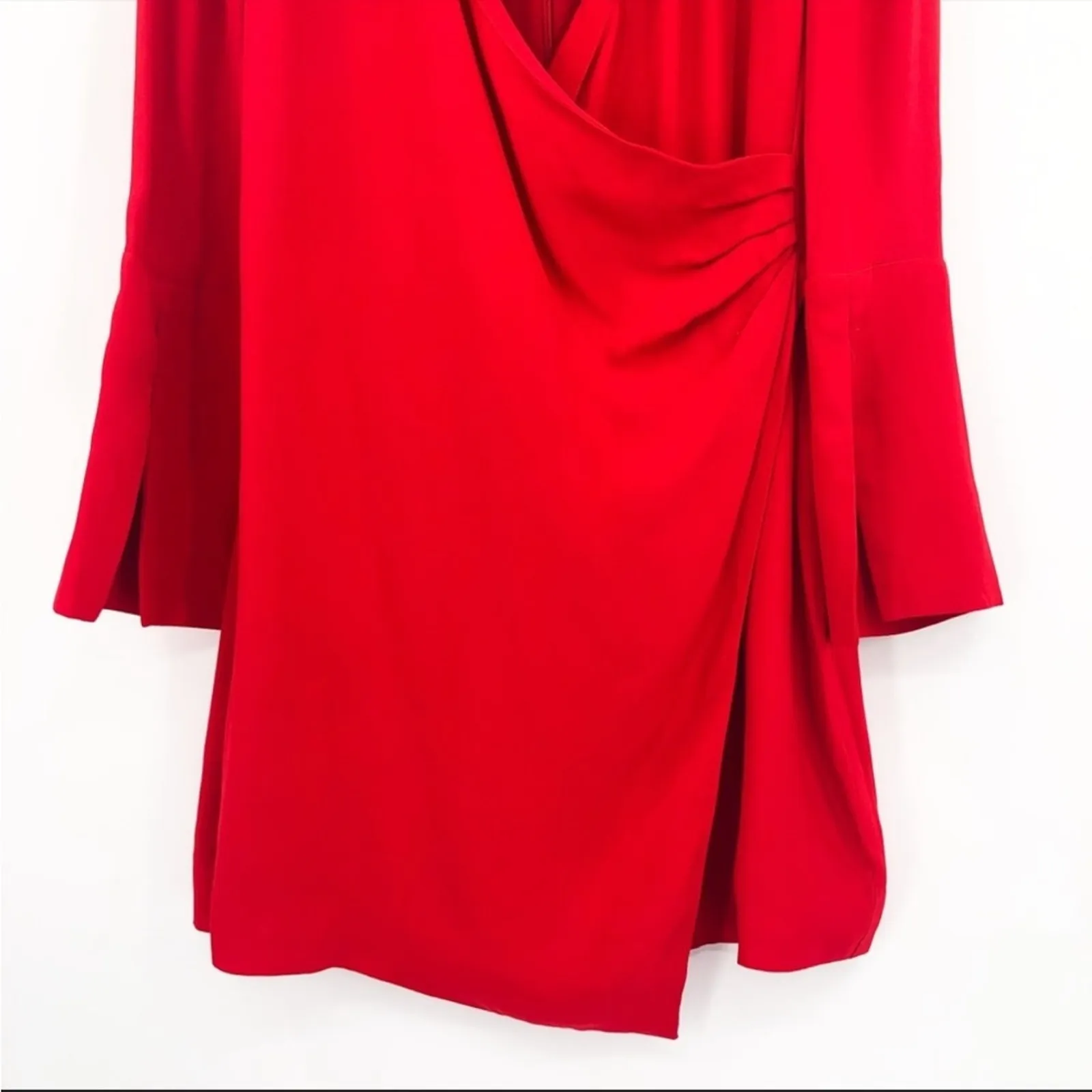 C/MEO Collective Night Air Faux Wrap Red Mini Dress NEW - Image 4