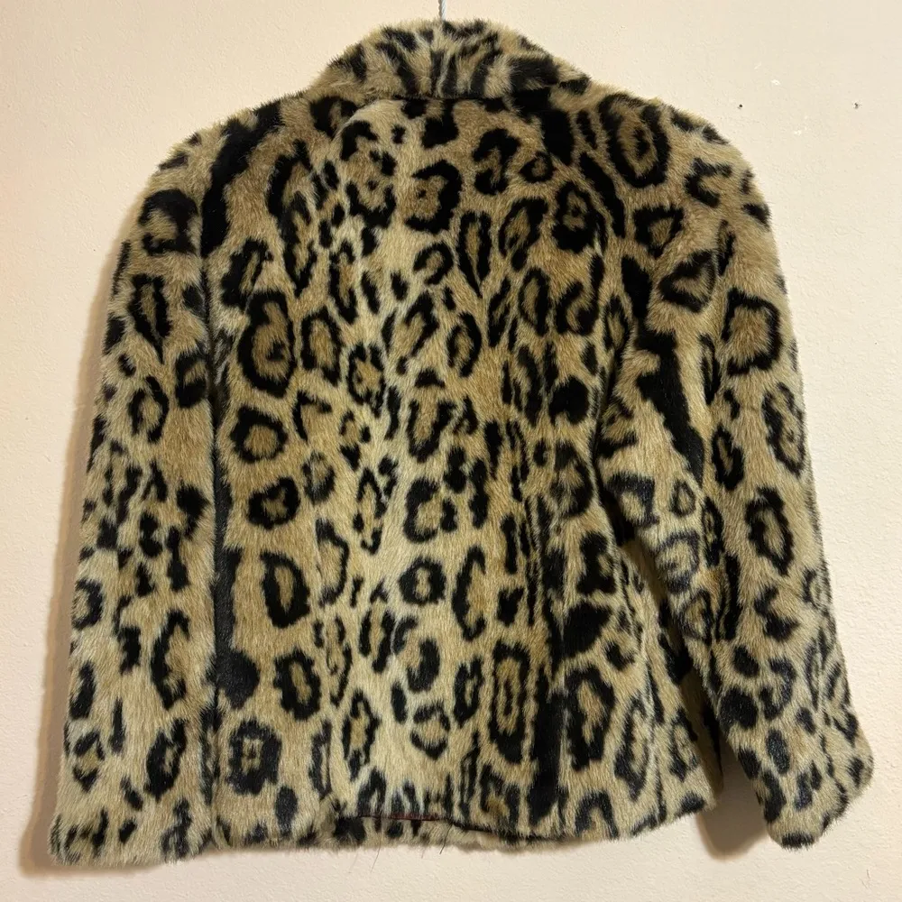 Vintage Made in the U.S.A. Animal Print Faux Fur Jacket! Black Size undefined - Image 2