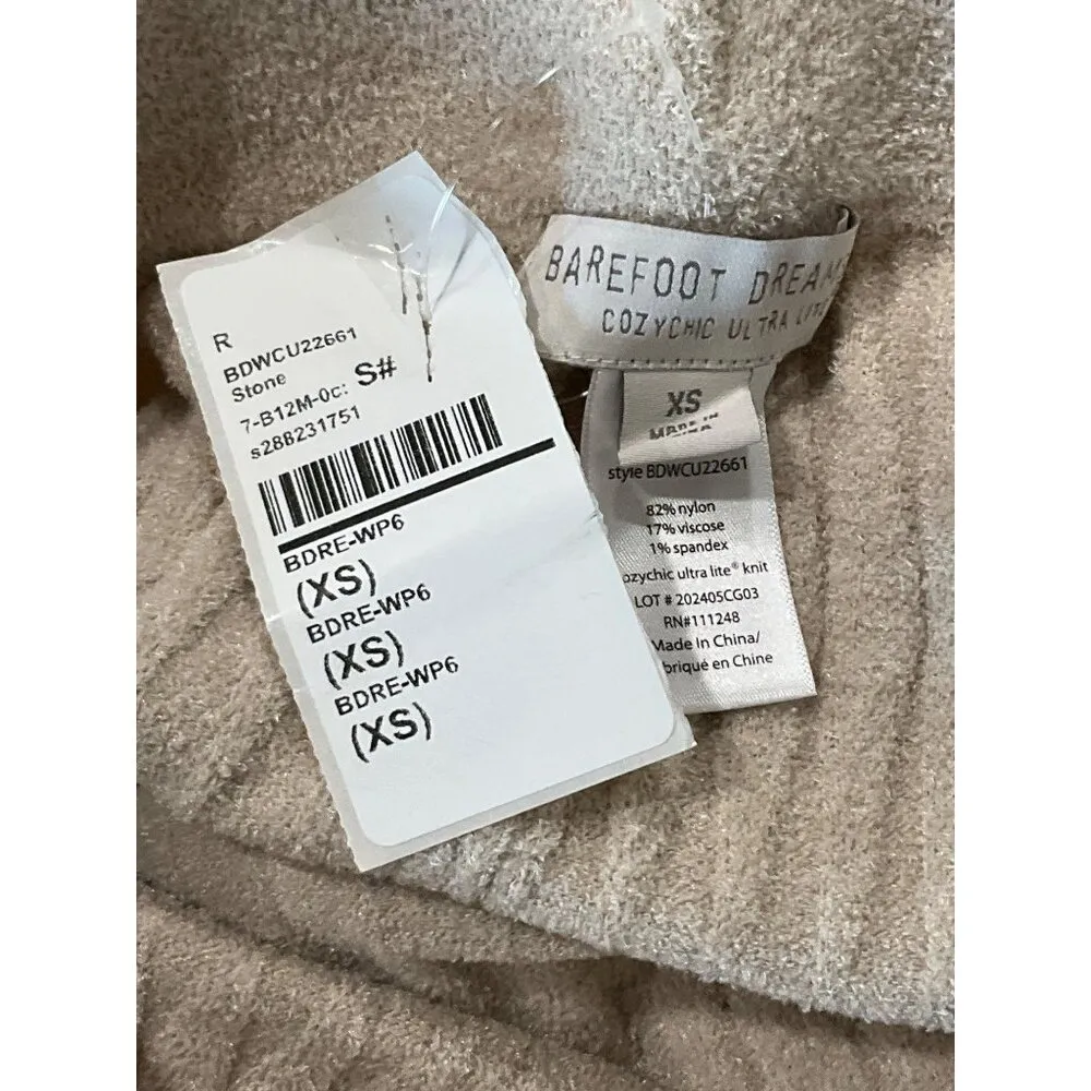 Barefoot Dreams CozyChic Ultra Light Wave Pants in Stone X-Small New Womens - Image 9