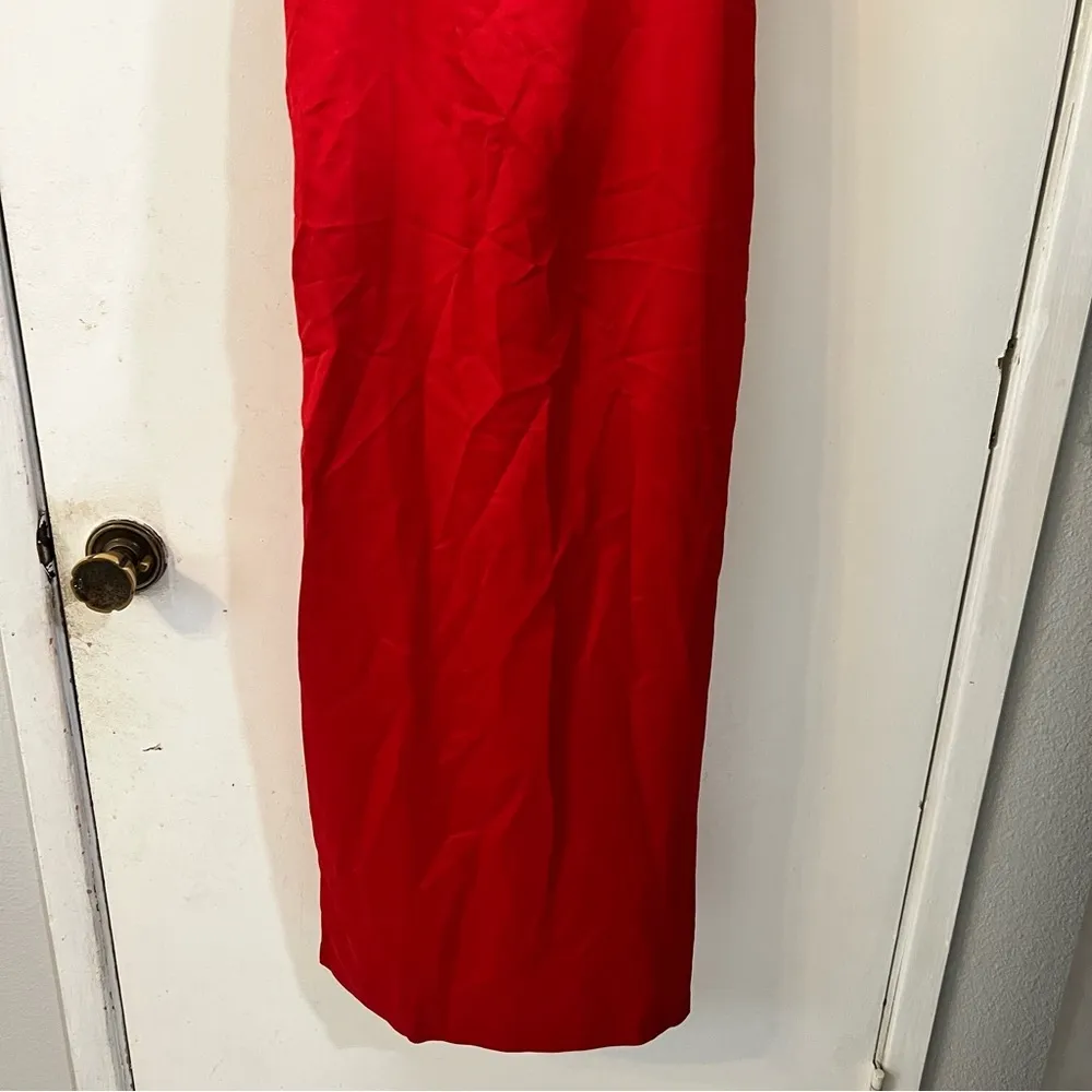 WYLDR Red Maxi Gown Party Dress XS Event Wedding Cocktail Cut Out Prom - Image 9