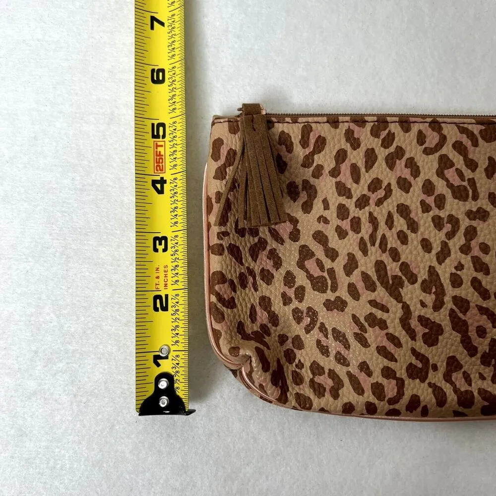 Cheetah Print Zip Makeup Bag Brown - Image 4