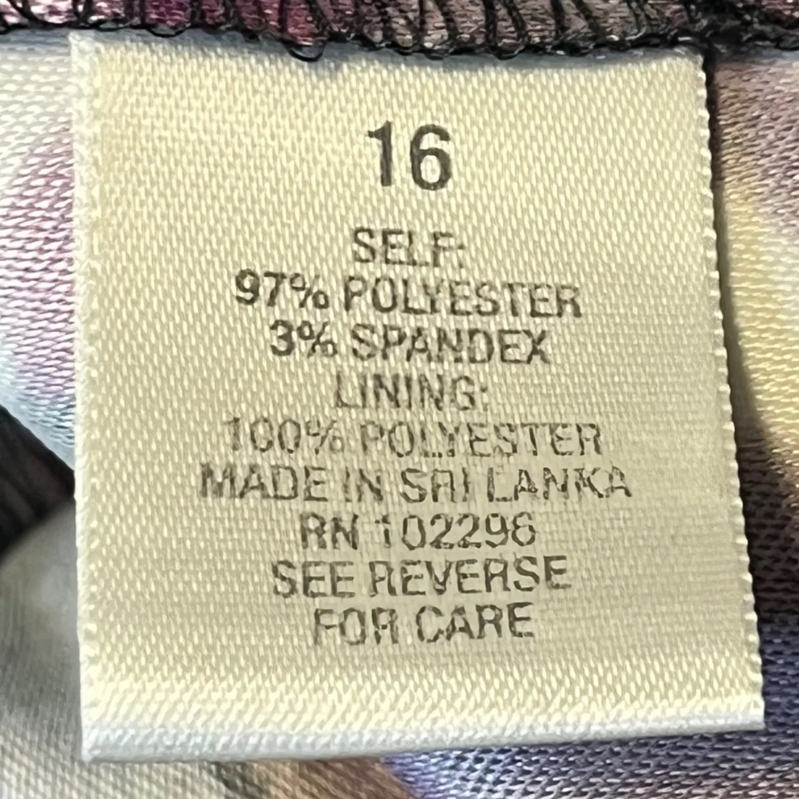 Dressbarn Floral Sheath Dress Purple Black Sleeveless Career Workwear 16‎ - Image 6