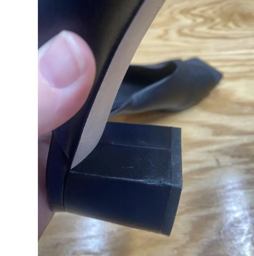 Vince Elizabeth Mule Sandal Women's 9 M Triple Black Leather Open Square Toe S57 - Image 6