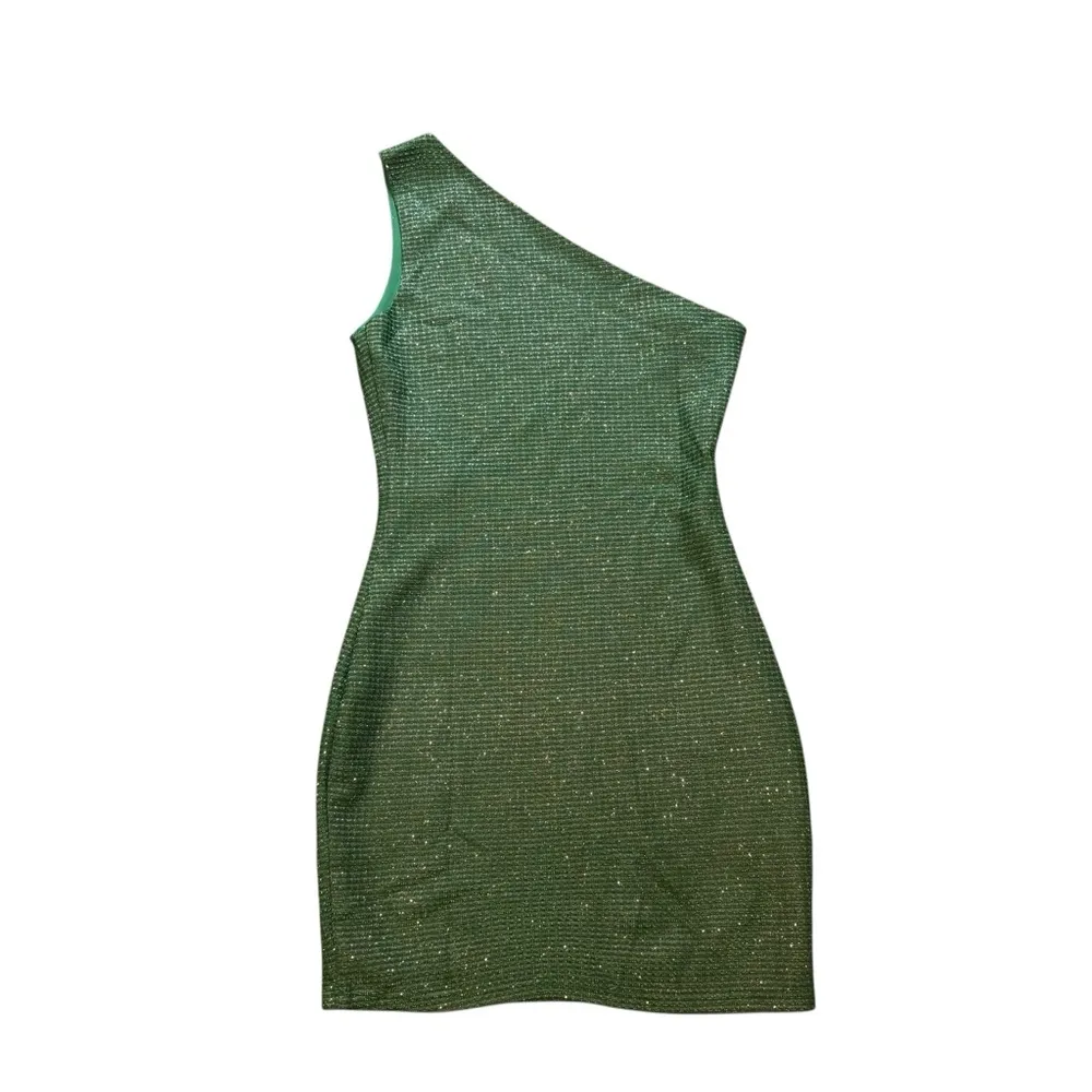 Superdown Tiffany Mini Dress in Sparkle Green, Sz S - Image 8