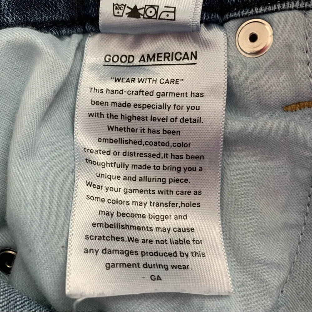 Good American Good Legs Skinny Side Slit Hem Jeans Size 0/25 - Image 9