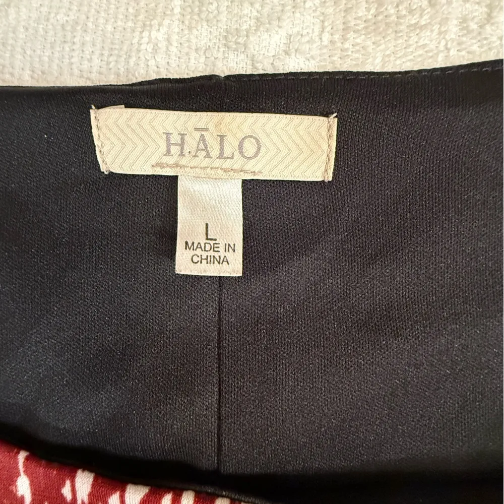 Halo Elegant Multicolor Patterned Dress Black Size L - Image 6